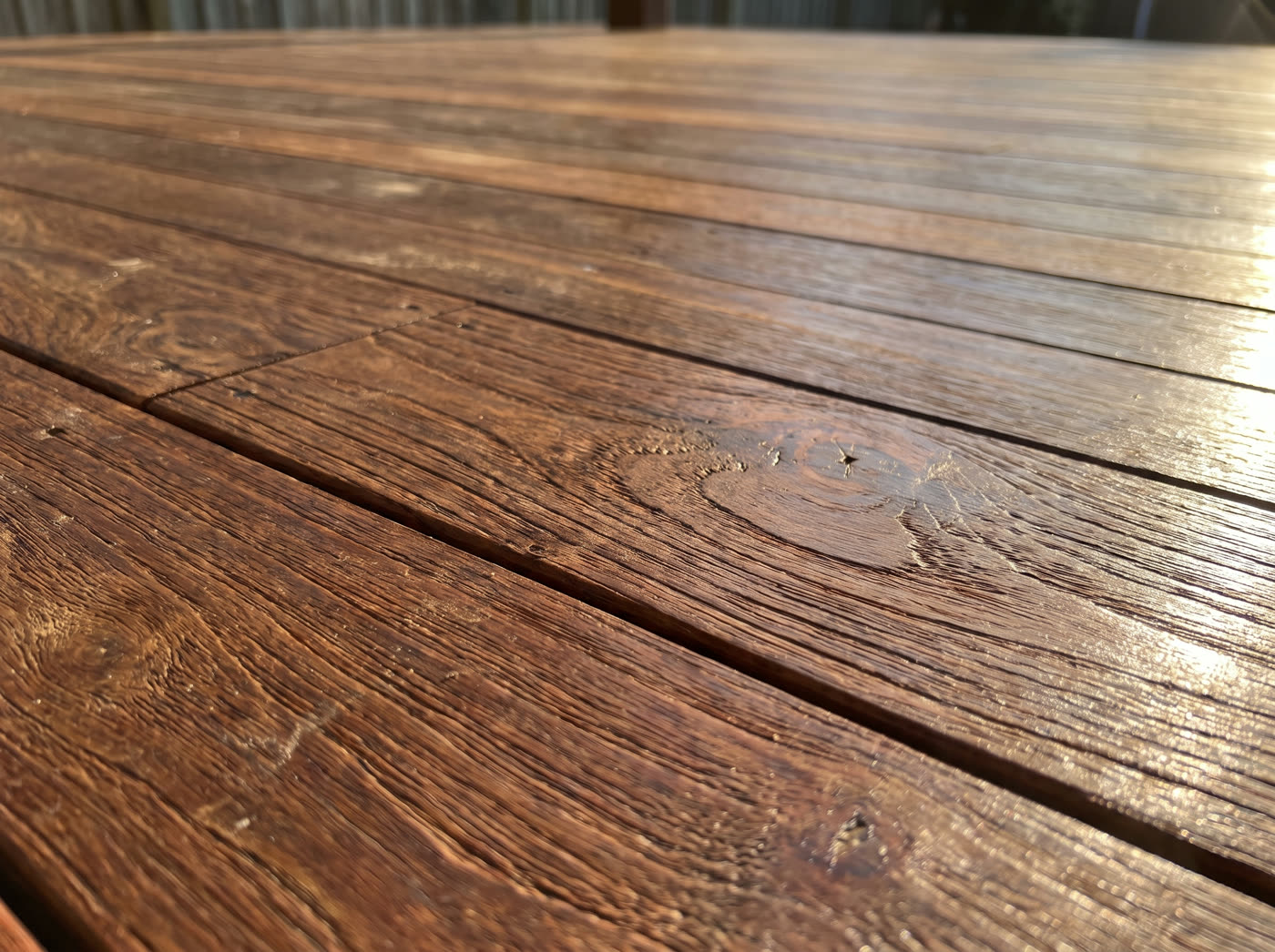 Merbau hardwood decking surface